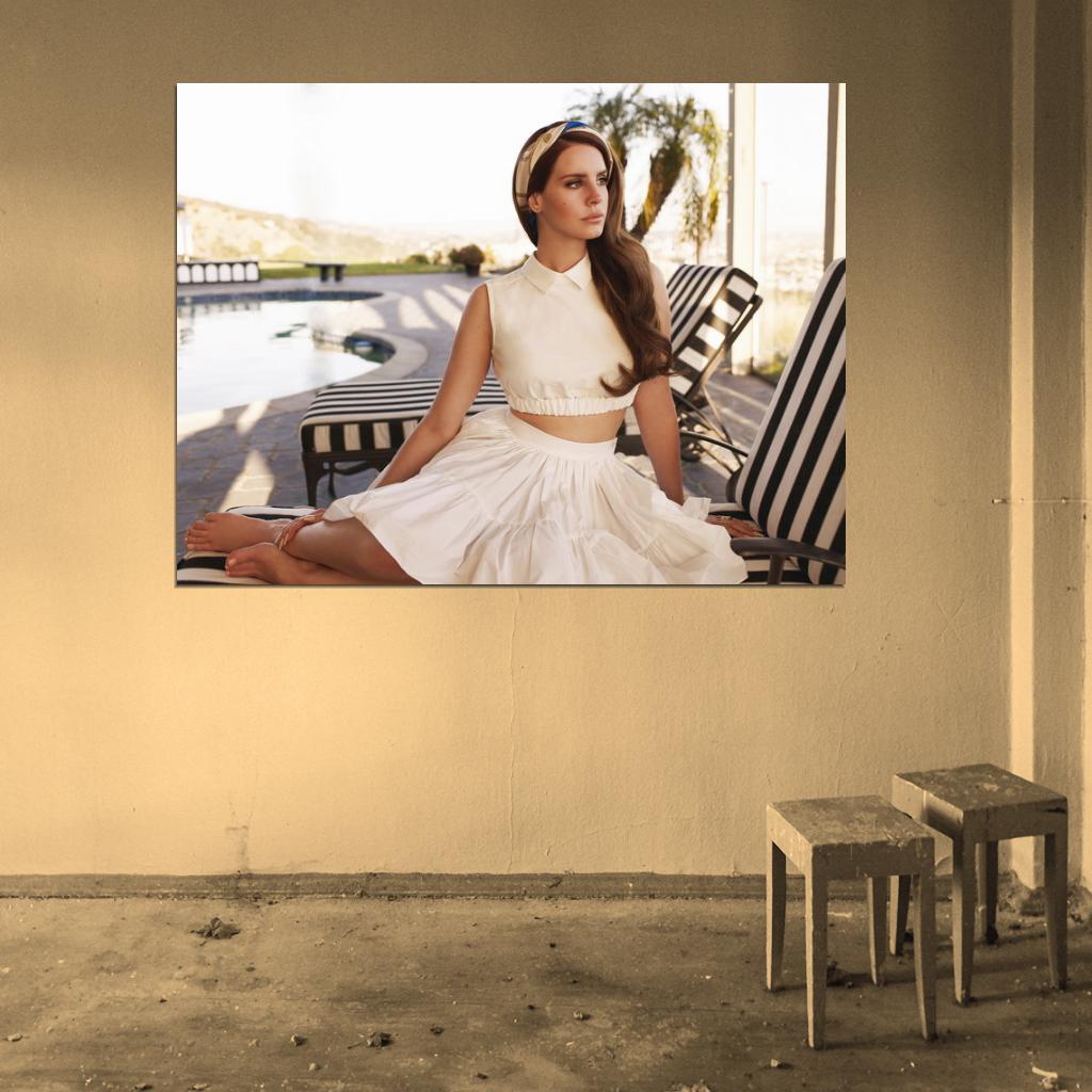 Lana Del Rey Beautiful White Dress Pop Singer Music Rare Wall Art Print Poster