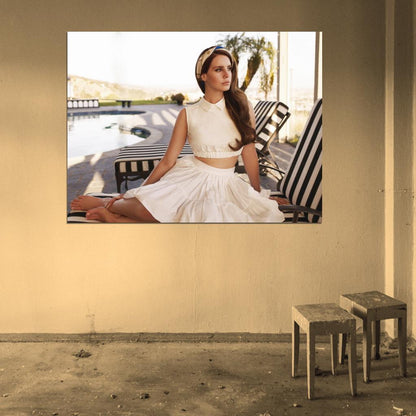 Lana Del Rey Beautiful White Dress Pop Singer Music Rare Wall Art Print Poster