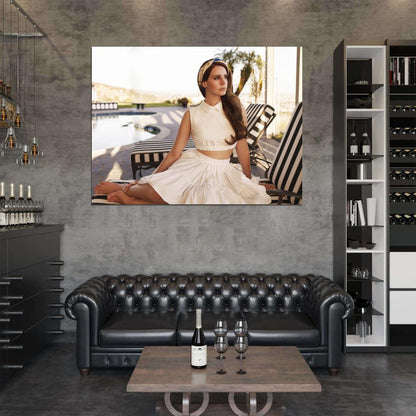 Lana Del Rey Beautiful White Dress Pop Singer Music Rare Wall Art Print Poster