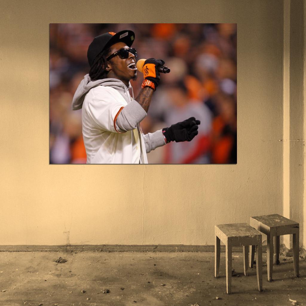 Lil Wayne Hip Hop Rap Music Singer Rare Wall Art Print Poster