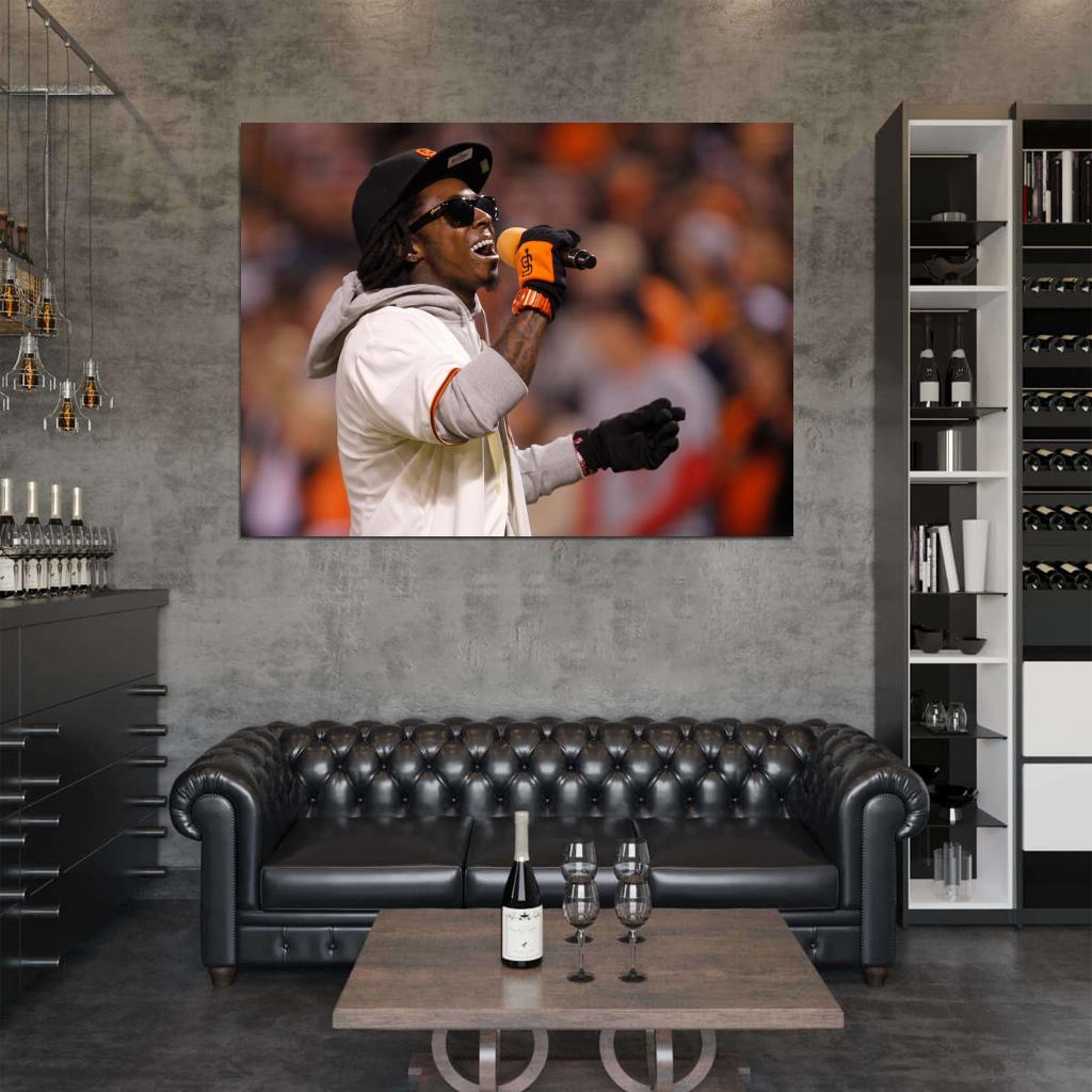 Lil Wayne Hip Hop Rap Music Singer Rare Wall Art Print Poster