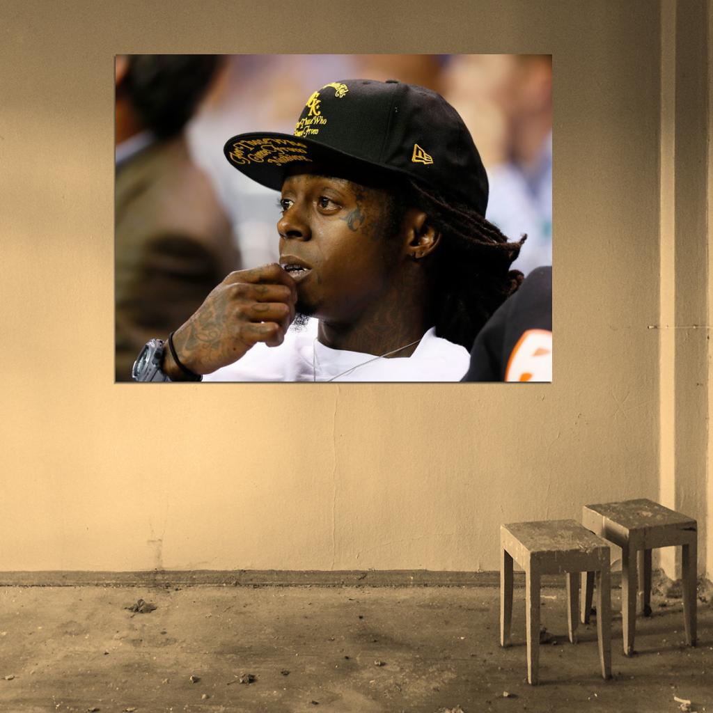 Lil Wayne Portrait Hip Hop Rap Music Singer Rare Wall Art Print Poster