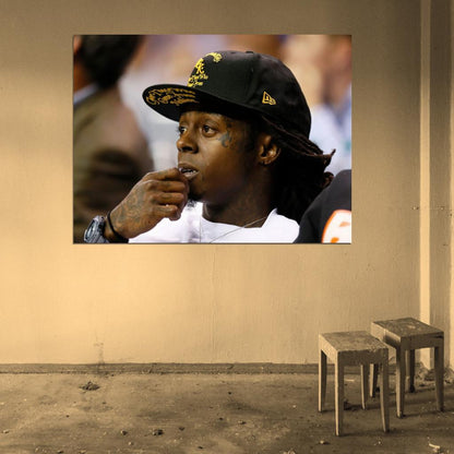 Lil Wayne Portrait Hip Hop Rap Music Singer Rare Wall Art Print Poster
