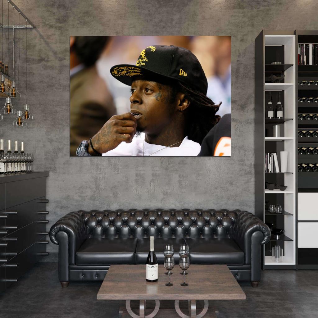 Lil Wayne Portrait Hip Hop Rap Music Singer Rare Wall Art Print Poster