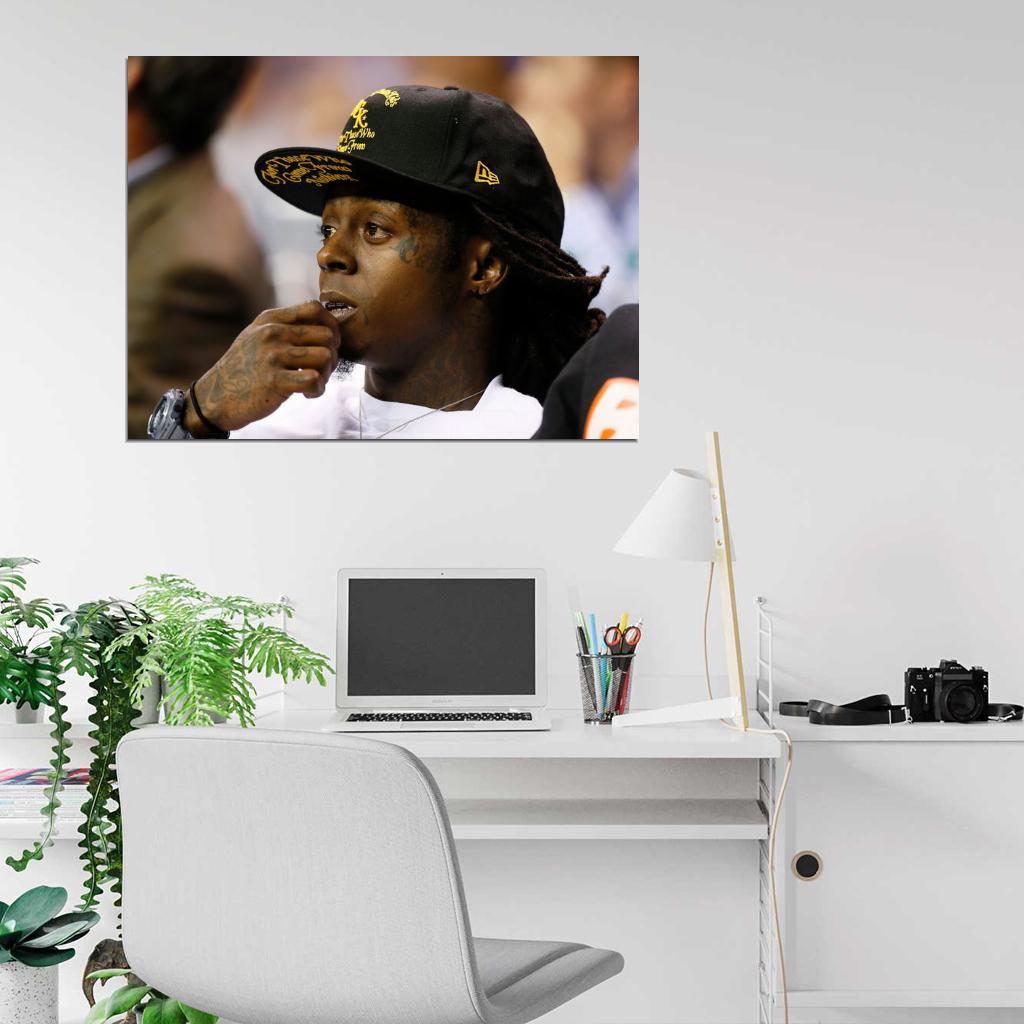 Lil Wayne Portrait Hip Hop Rap Music Singer Rare Wall Art Print Poster
