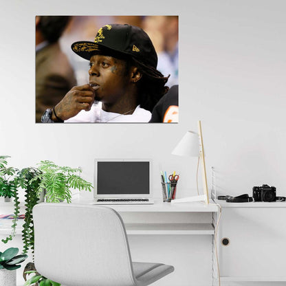 Lil Wayne Portrait Hip Hop Rap Music Singer Rare Wall Art Print Poster