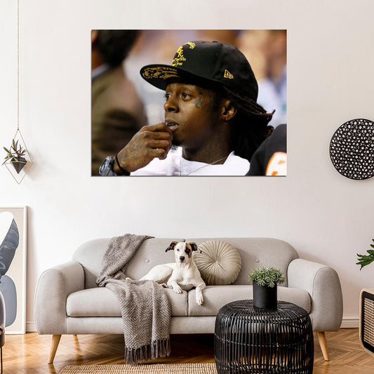 Lil Wayne Portrait Hip Hop Rap Music Singer Rare Wall Art Print Poster
