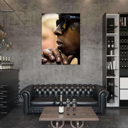 Lil Wayne Portrait Hip Hop Rap Music Singer Rare Wall Art Print Poster