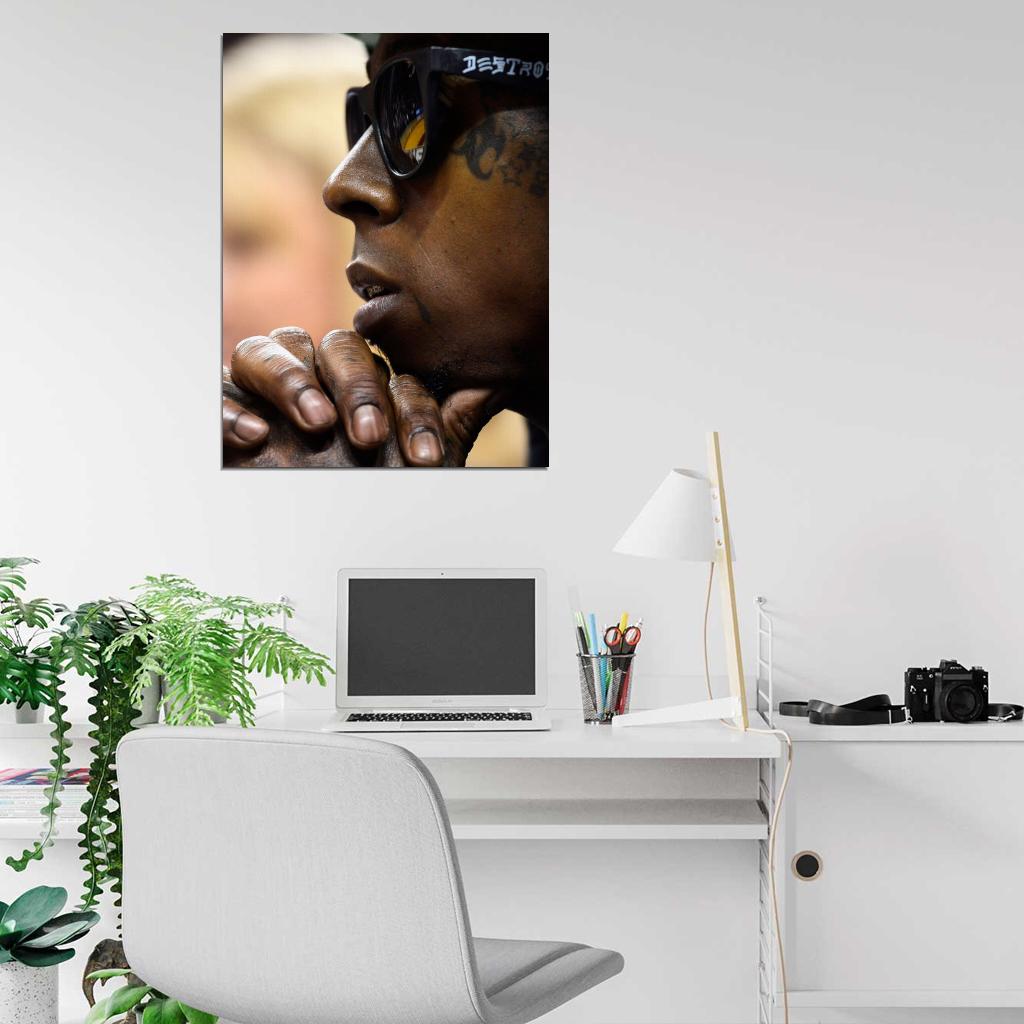 Lil Wayne Portrait Hip Hop Rap Music Singer Rare Wall Art Print Poster