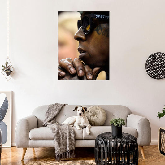 Lil Wayne Portrait Hip Hop Rap Music Singer Rare Wall Art Print Poster