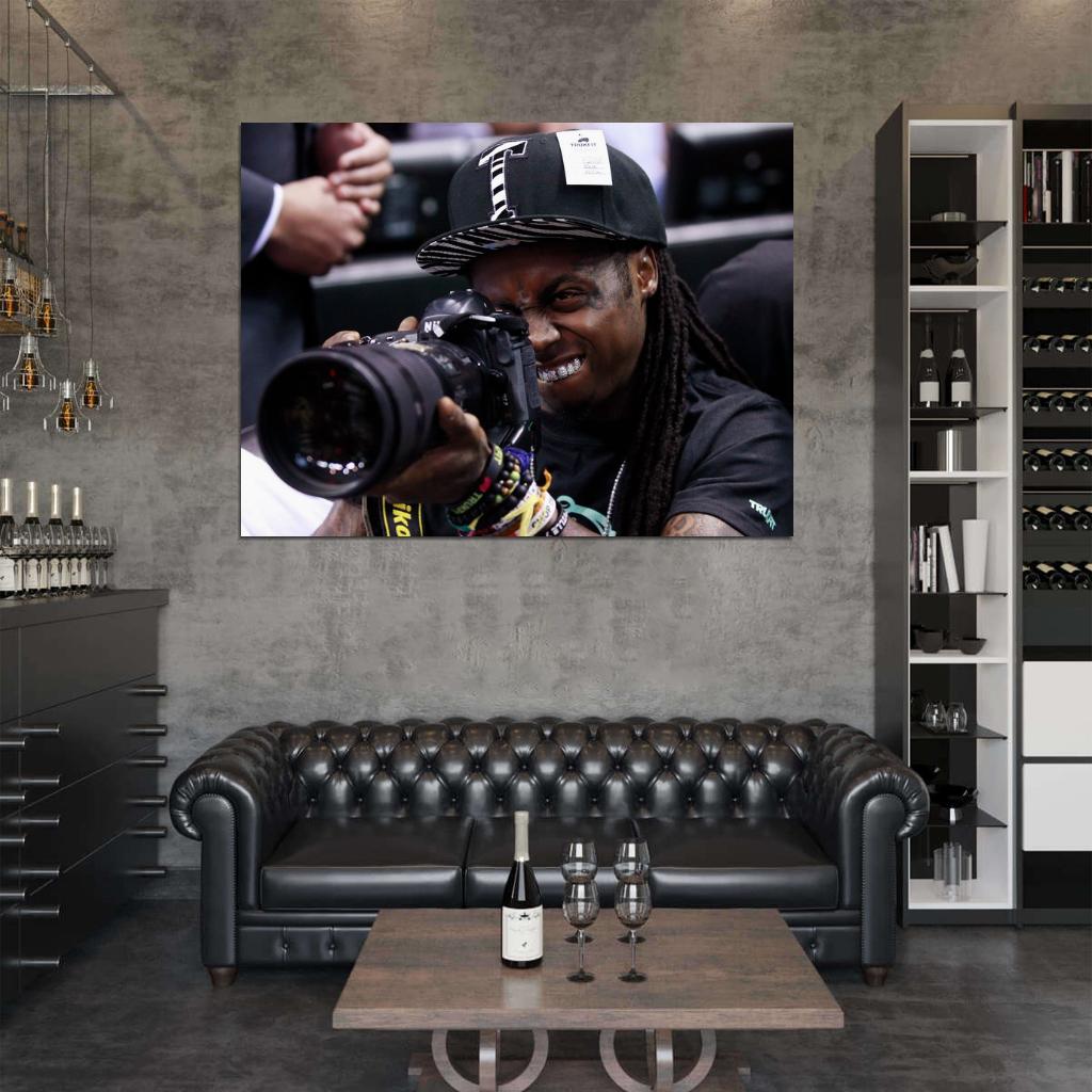 Lil Wayne Camera Hip Hop Rap Music Singer Rare Wall Art Print Poster