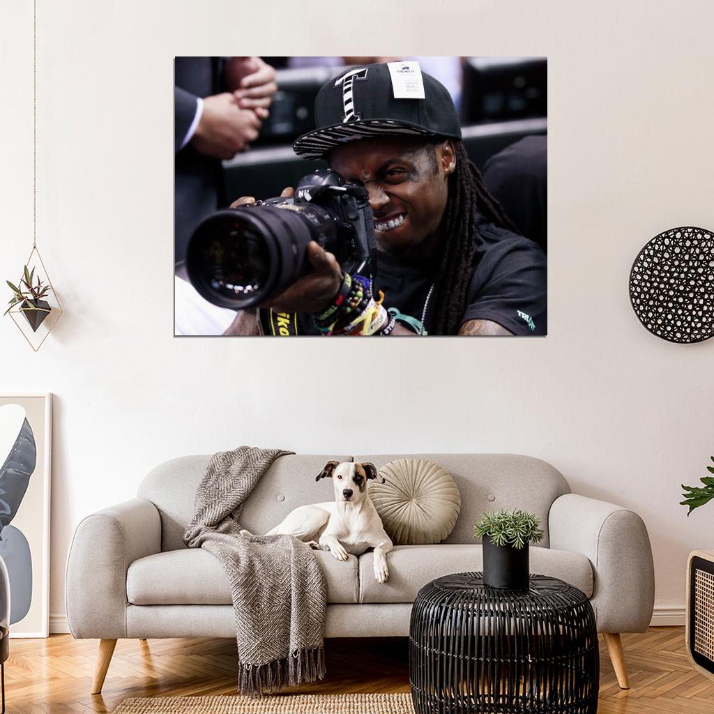 Lil Wayne Camera Hip Hop Rap Music Singer Rare Wall Art Print Poster
