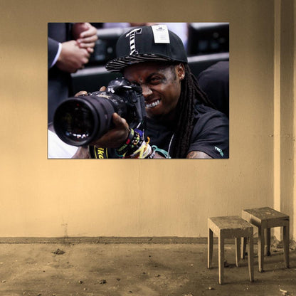 Lil Wayne Camera Hip Hop Rap Music Singer Rare Wall Art Print Poster