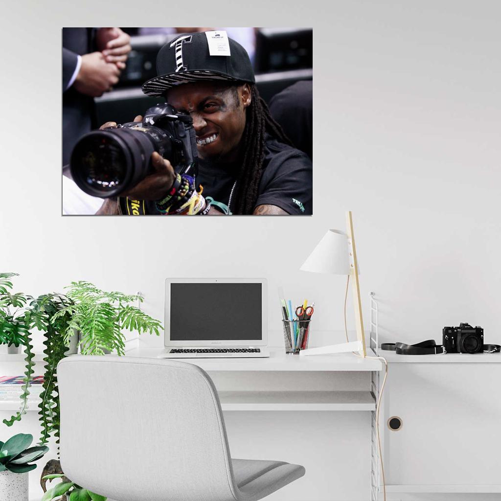Lil Wayne Camera Hip Hop Rap Music Singer Rare Wall Art Print Poster