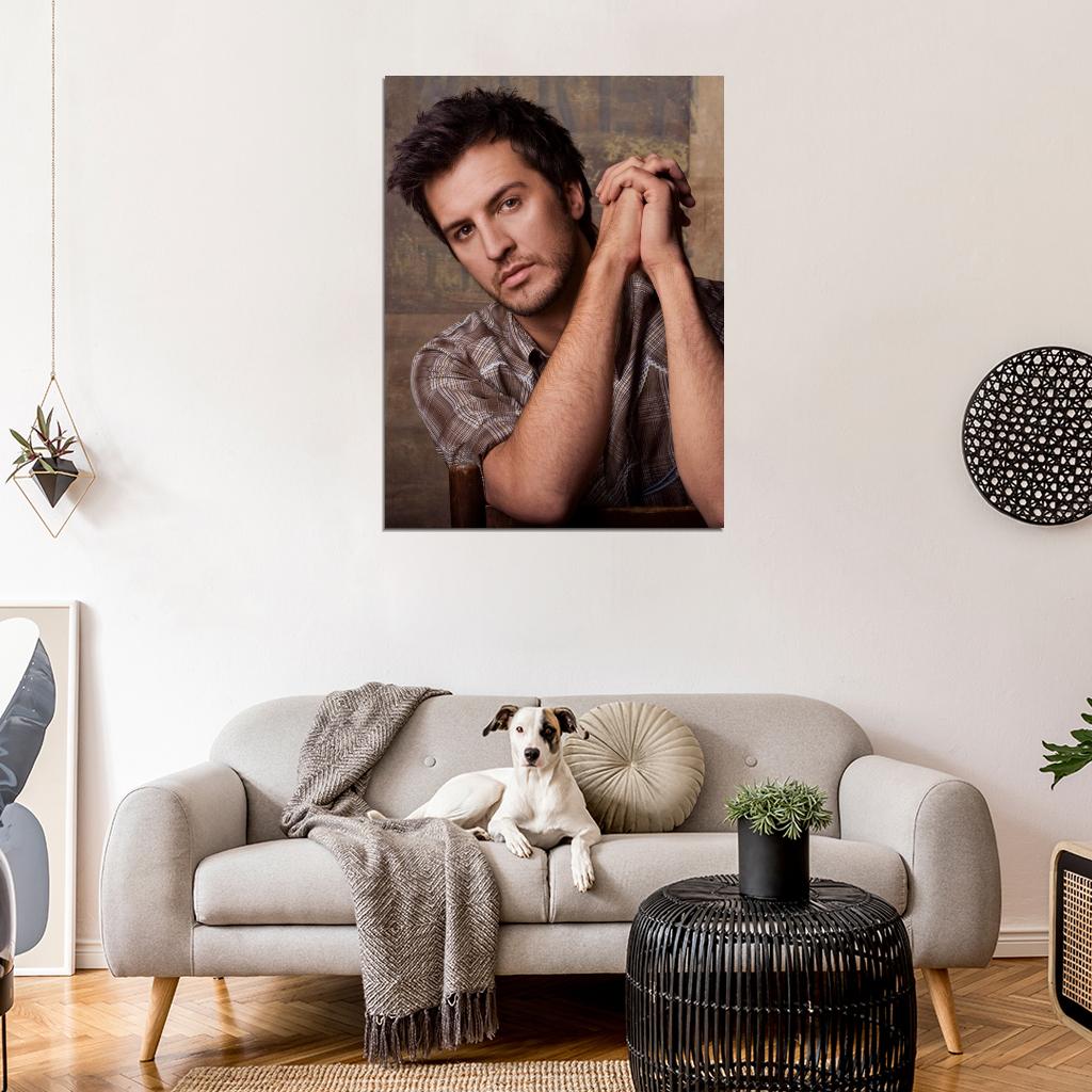 Luke Bryan Portrait Pop Country Singer Rare Wall Art Print Poster