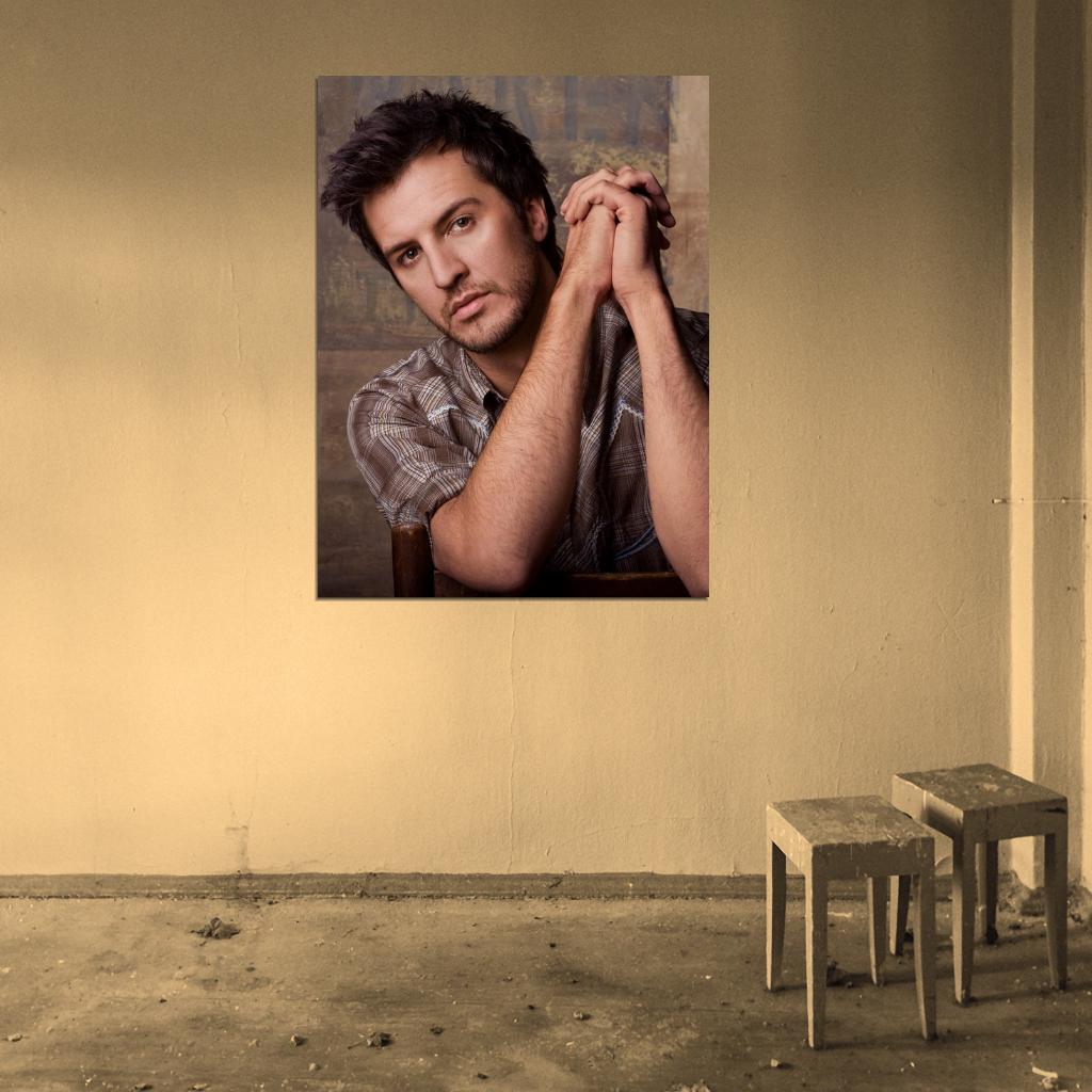 Luke Bryan Portrait Pop Country Singer Rare Wall Art Print Poster