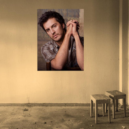 Luke Bryan Portrait Pop Country Singer Rare Wall Art Print Poster