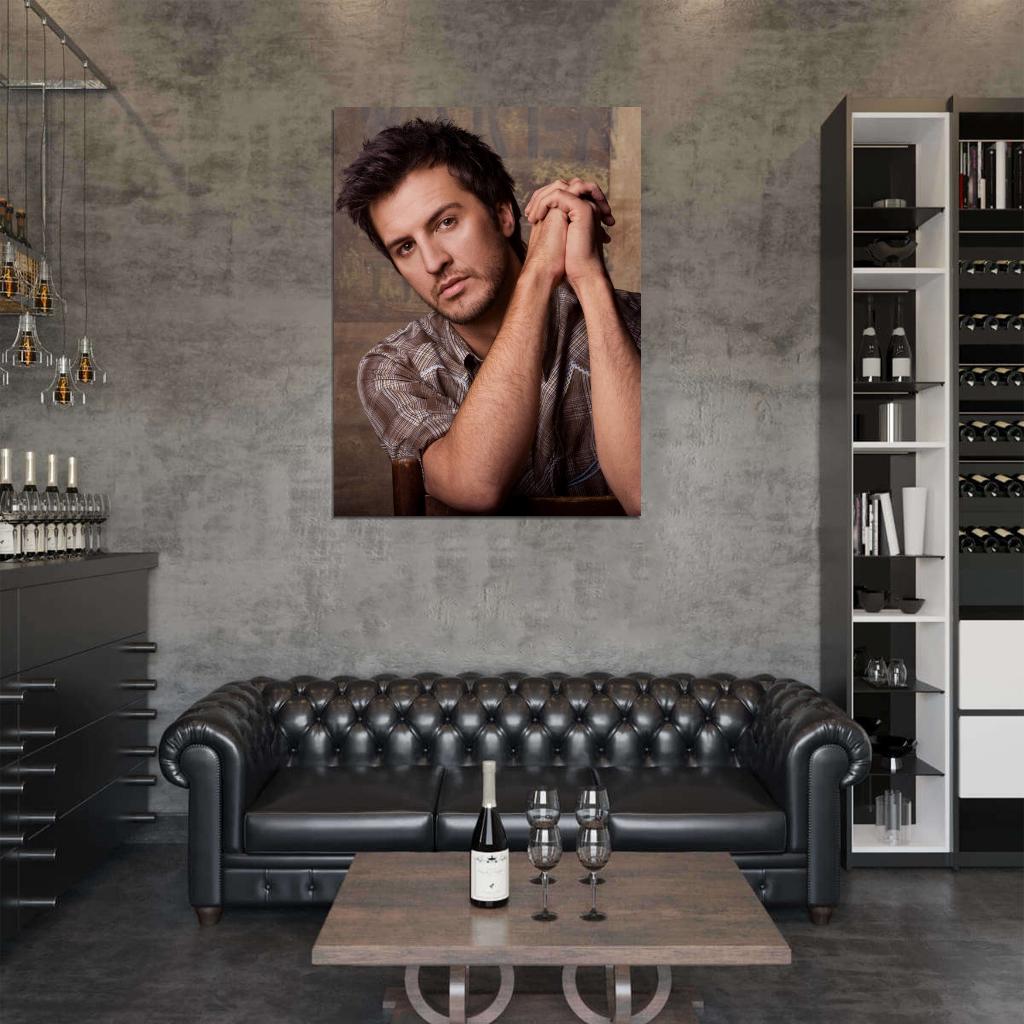 Luke Bryan Portrait Pop Country Singer Rare Wall Art Print Poster