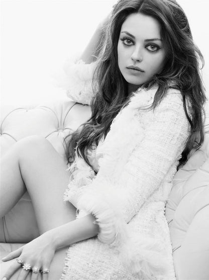 Mila Kunis Beautiful Actress BW Rare Wall Art Print Poster