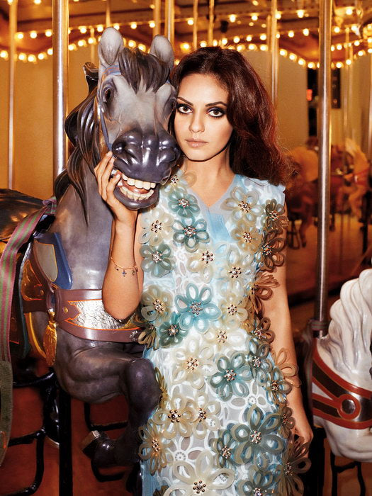 Mila Kunis Carousel Horse Actress Rare Wall Art Print Poster