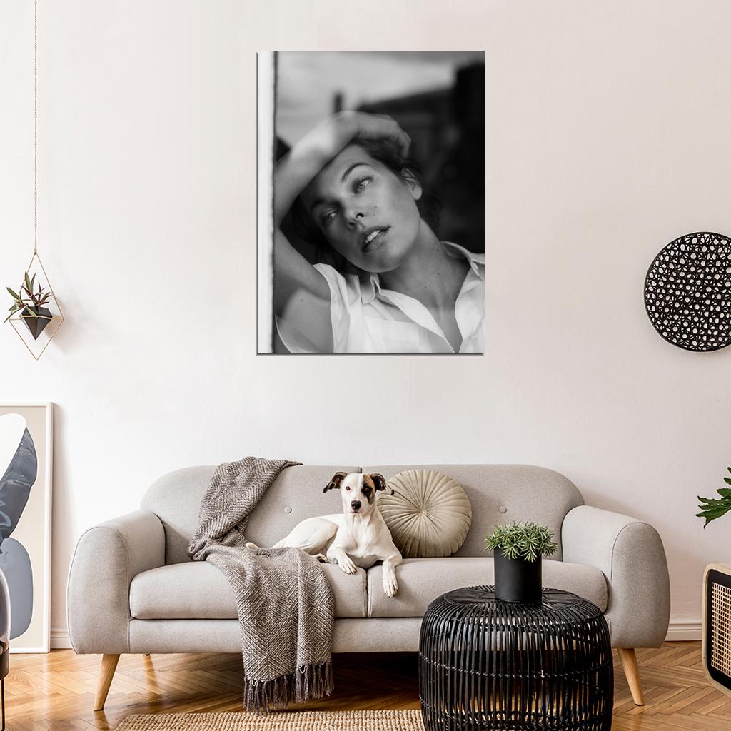 Milla Jovovich Portrait Model BW Rare Wall Art Print Poster