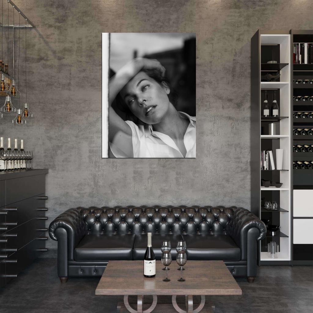 Milla Jovovich Portrait Model BW Rare Wall Art Print Poster
