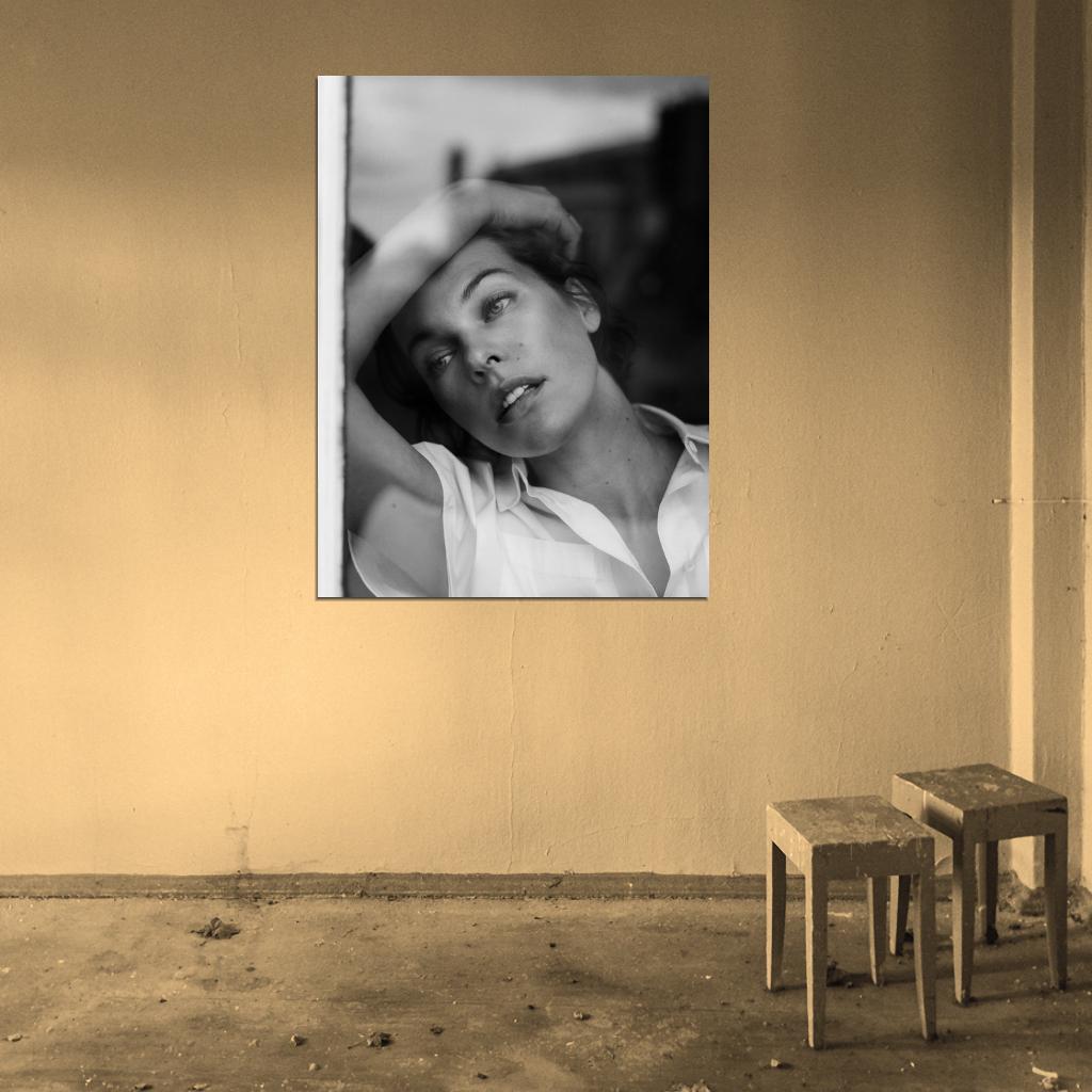 Milla Jovovich Portrait Model BW Rare Wall Art Print Poster