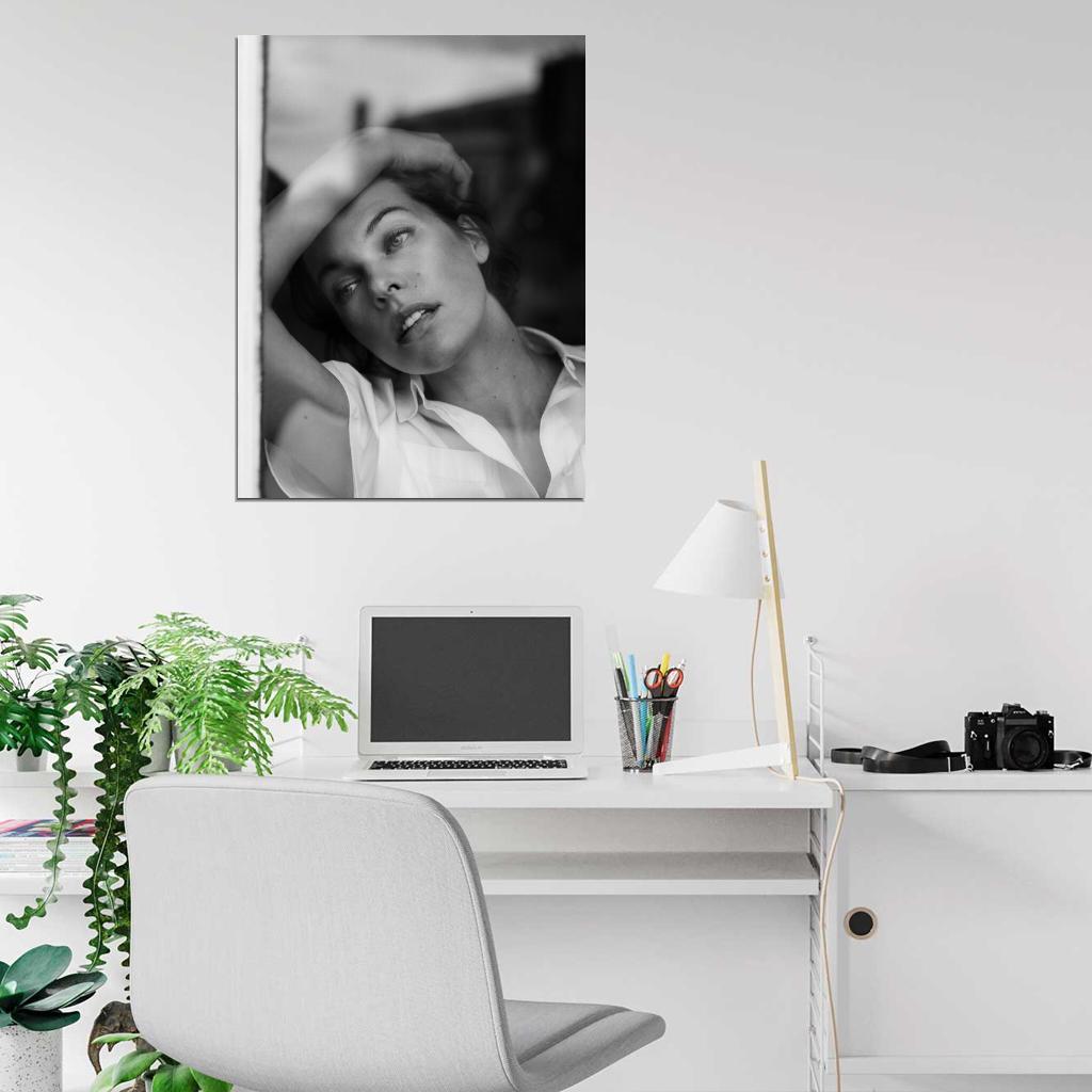 Milla Jovovich Portrait Model BW Rare Wall Art Print Poster