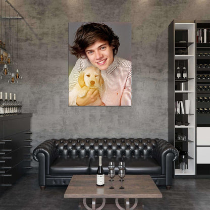 One Direction Harry Styles Puppy Cute Smile Pop Boy Band Rare Wall Art Print Poster