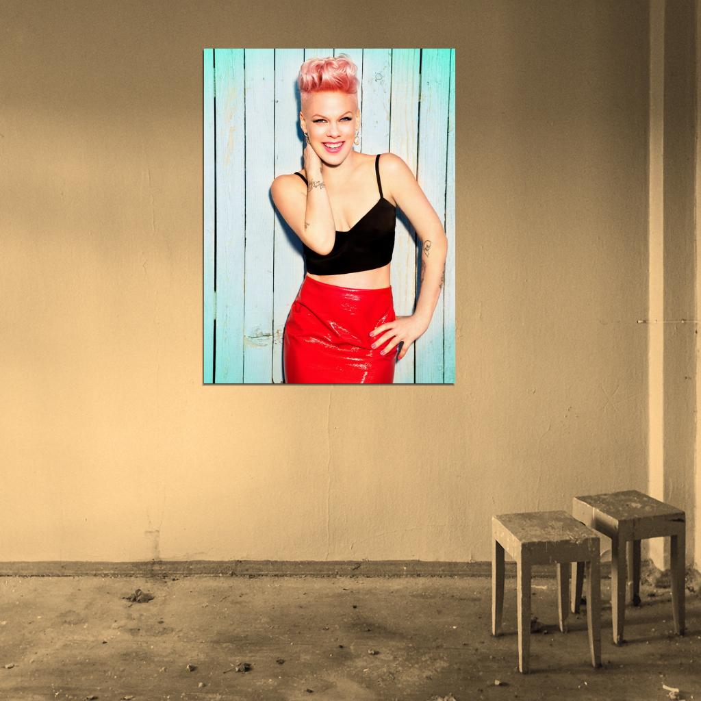Pink Sexy Hot Smile Pop Rock Music Singer Rare Wall Art Print Poster