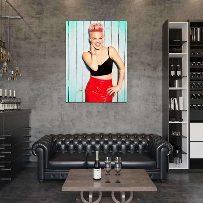 Pink Sexy Hot Smile Pop Rock Music Singer Rare Wall Art Print Poster