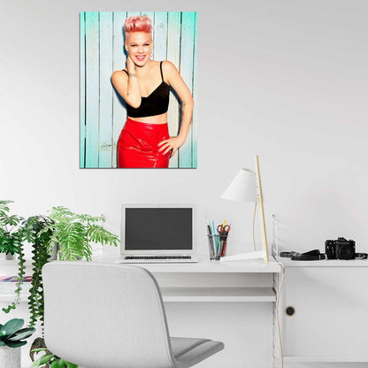 Pink Sexy Hot Smile Pop Rock Music Singer Rare Wall Art Print Poster
