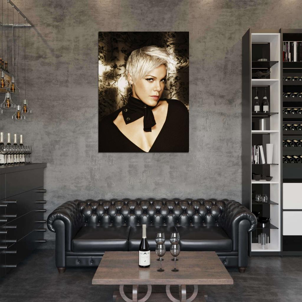 Pink Hot Beautiful Portrait Pop Rock Music Singer Rare Wall Art Print Poster