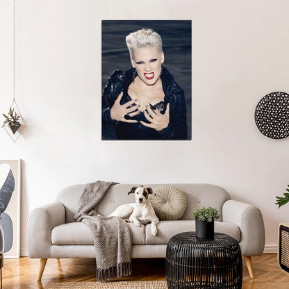 Pink Hot Sexy Pop Rock Music Singer Rare Wall Art Print Poster