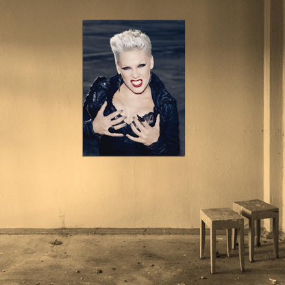 Pink Hot Sexy Pop Rock Music Singer Rare Wall Art Print Poster