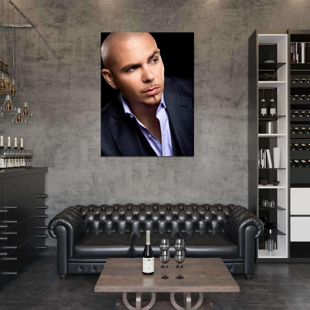 Pitbull Portrait Hip Hop Pop Singer Music Rare Wall Art Print Poster