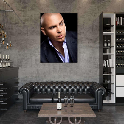 Pitbull Portrait Hip Hop Pop Singer Music Rare Wall Art Print Poster