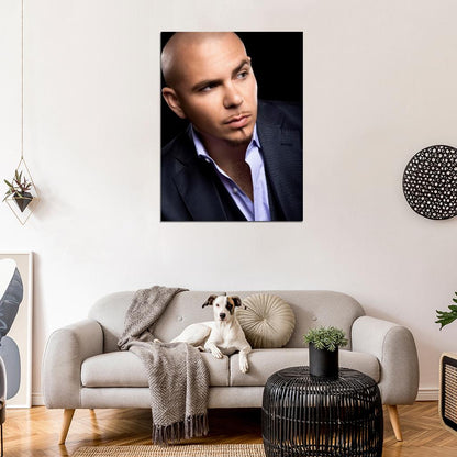 Pitbull Portrait Hip Hop Pop Singer Music Rare Wall Art Print Poster