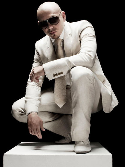 Pitbull White Suit Sunglass Hip Hop Pop Singer Music Rare Wall Art Print Poster