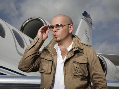 Pitbull Plane Sunglass Hip Hop Pop Singer Music Rare Wall Art Print Poster