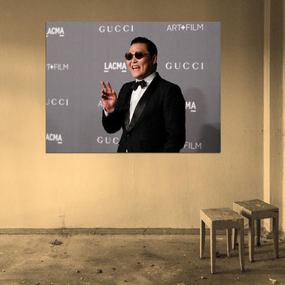 Psy Suit Sunglass Smile K-Pop Music Singer Rare Wall Art Print Poster