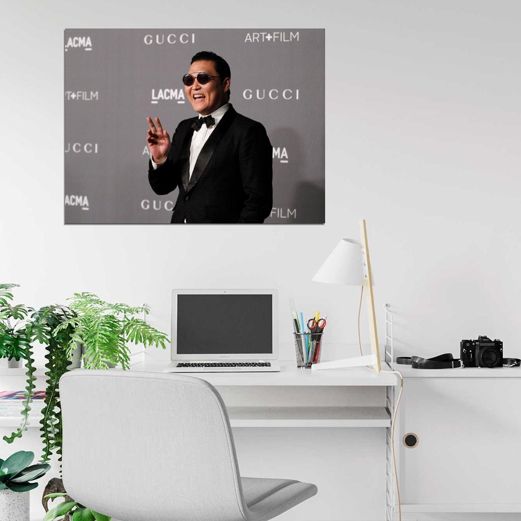 Psy Suit Sunglass Smile K-Pop Music Singer Rare Wall Art Print Poster