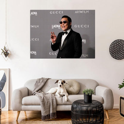 Psy Suit Sunglass Smile K-Pop Music Singer Rare Wall Art Print Poster