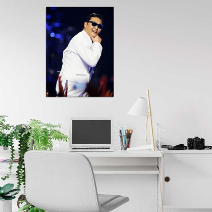Psy Funny Smile K-Pop Singer Music Rare Wall Art Print Poster