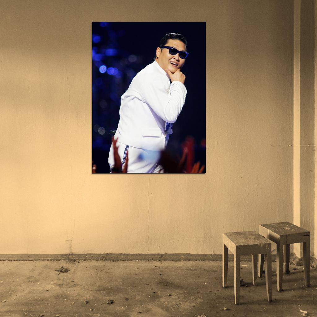 Psy Funny Smile K-Pop Singer Music Rare Wall Art Print Poster