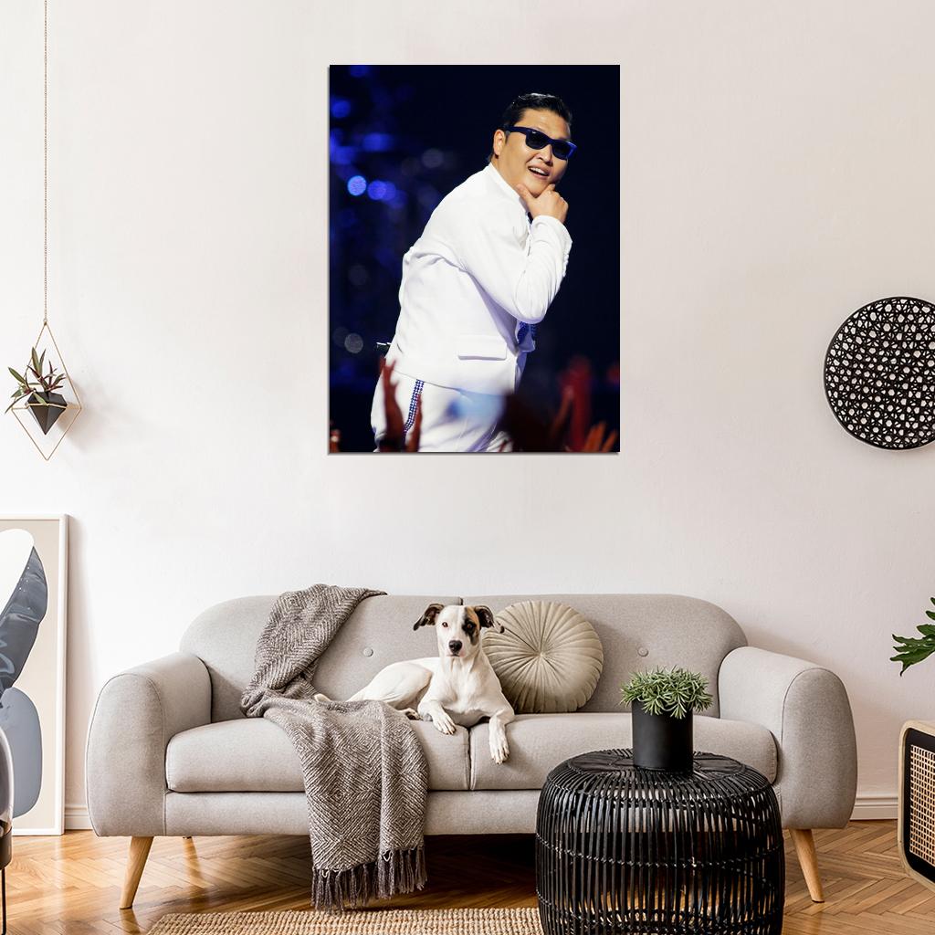 Psy Funny Smile K-Pop Singer Music Rare Wall Art Print Poster