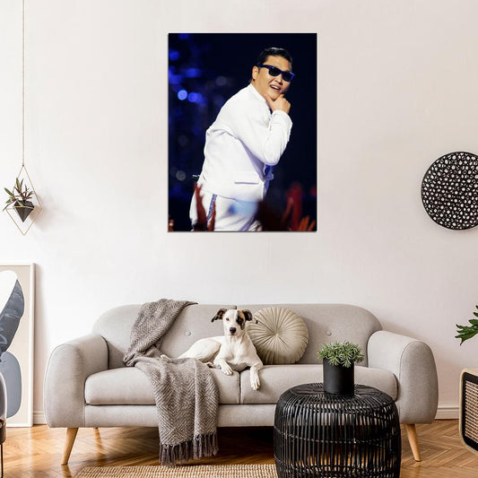 Psy Funny Smile K-Pop Singer Music Rare Wall Art Print Poster