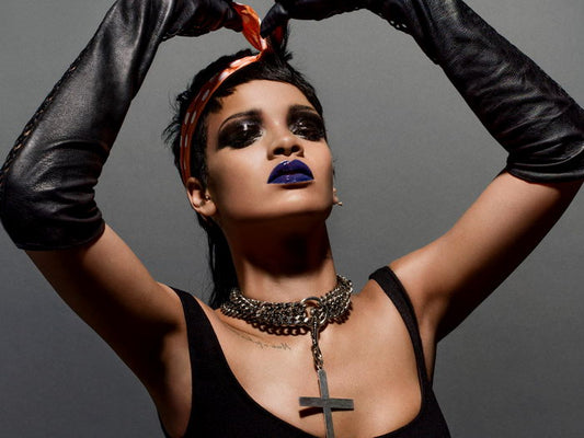 Rihanna Hot Blue Lips R&B Pop Music Singer Rare Wall Art Print Poster