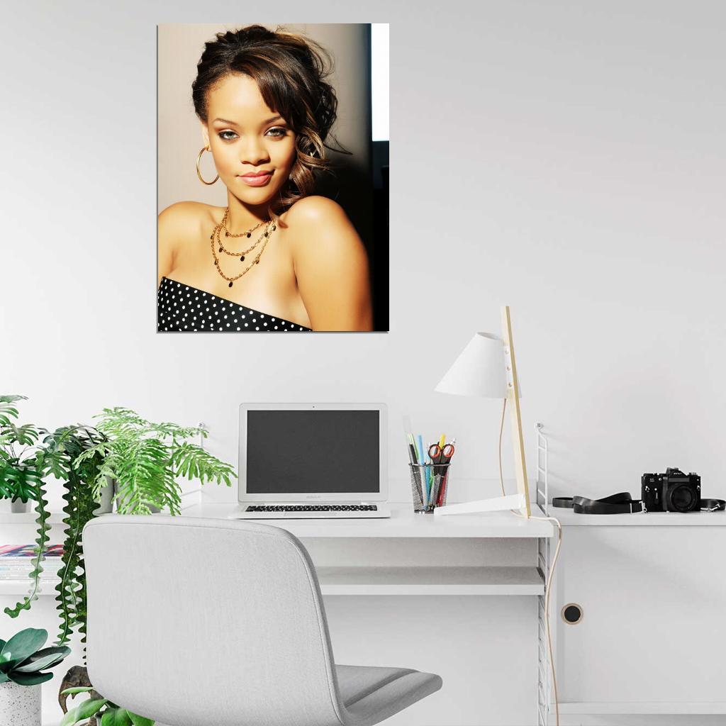 Rihanna Cute Beautiful R&B Pop Music Singer Rare Wall Art Print Poster