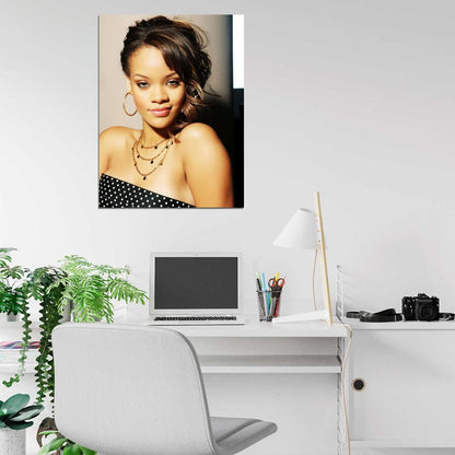 Rihanna Cute Beautiful R&B Pop Music Singer Rare Wall Art Print Poster